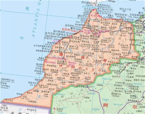 摩洛哥地图图片