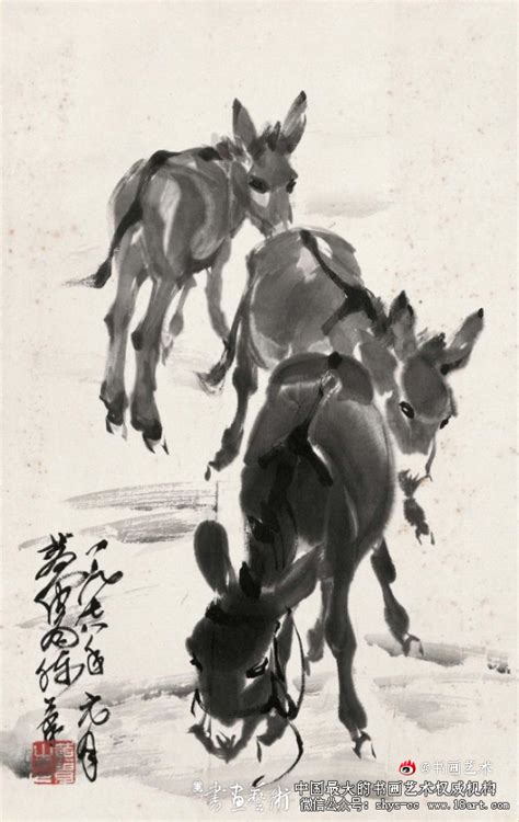 黄胄画驴真迹图片