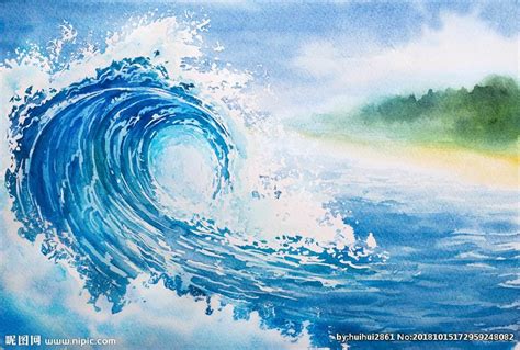 如何用水彩画海浪 水粉画海浪怎么画 - 第 2 - 水彩迷