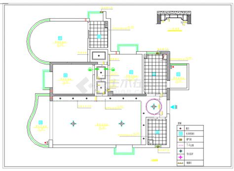 江西简约现代三室两厅一卫装修图CAD图纸_土木在线