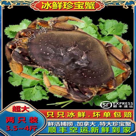 珍宝蟹鲜活速冻超特大螃蟹冷冻2只4斤帝王蟹面包蟹太子蟹水产海鲜-淘宝网