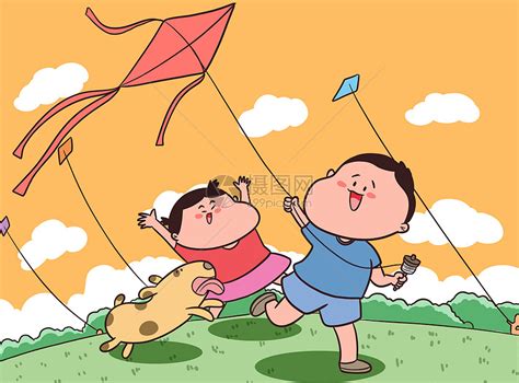 儿童节童年回忆放风筝插画图片下载-正版图片401734950-摄图网