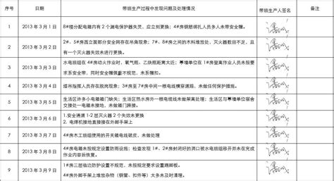上海市建设工程施工单位项目负责人带班生产情况记录文本表_文档之家