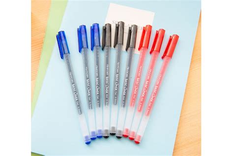 合慕简约中性笔ST速干学生考试刷题笔0.5mm水笔办公签字笔按动笔-阿里巴巴