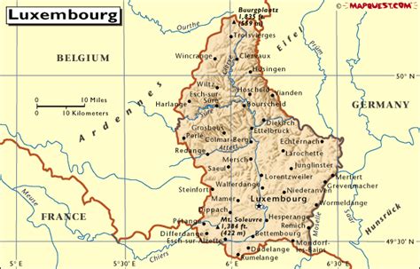 卢森堡地图位置图片