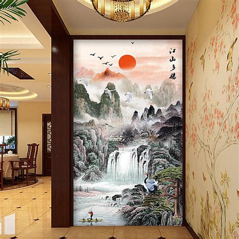 新中式实物立体挂画花卉壁画横幅客厅背景墙画简约卧室床头装饰画-装置画-2021美间（软装设计采购助手）