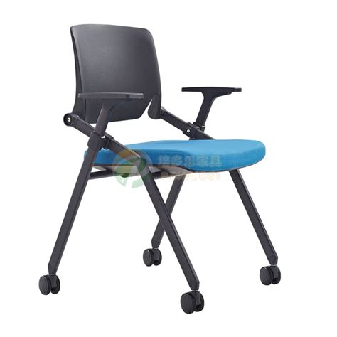 HY115带轮会议椅折叠塑钢培训椅-培多思家具