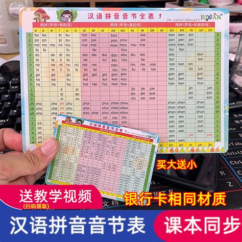小学汉语拼音音节全表声母韵母拼读训练儿童拼音字母整体认读卡片_虎窝淘