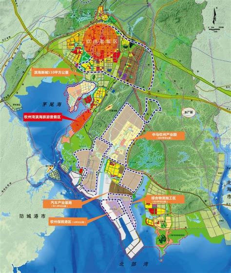 “十四五”开局提速，看看钦州滨海新城的规划图 - 钦州圈