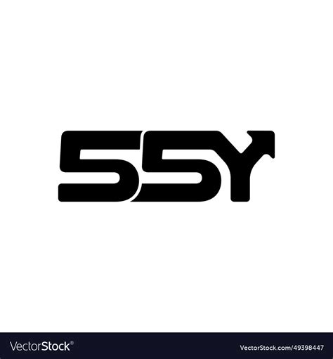 55y brand monogram icon Royalty Free Vector Image