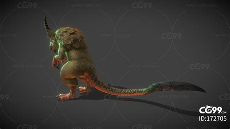 【带动画】次世代老鼠怪 鼠妖 怪物 妖怪 怪兽 异形 变异老鼠 鼠怪 巨型鼠怪 独角老鼠-cg模型免费下载-CG99