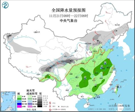 今起新一轮雨雪降温来袭 江南及以北地区气温持续走低_广西糖网