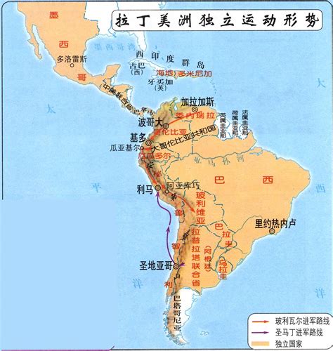 拉丁美洲地图图片