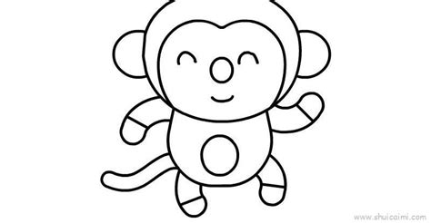可爱的女小猴子简笔画(小猴子简笔画大全可爱) | 抖兔教育