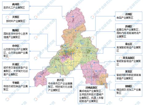 【产业图谱】2022年济南市产业布局及产业招商地图分析-中商情报网