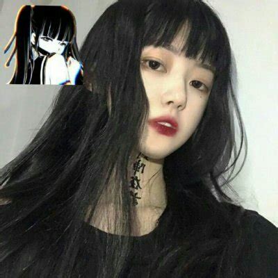 暗黑系甜美女生头像真人
