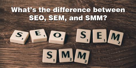 Seo Smm Sem Smo diferencias | Qué son en Marketing