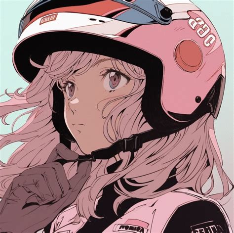 甜美女生机车动漫头像