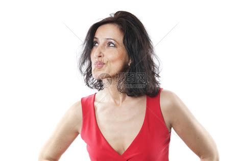 四十多岁的女人撅着嘴高清图片下载-正版图片503161616-摄图网