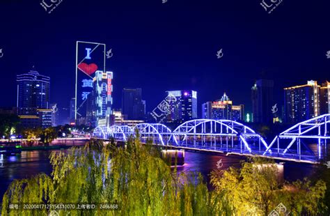 兰州夜景,都市风光,建筑摄影,摄影素材,汇图网www.huitu.com