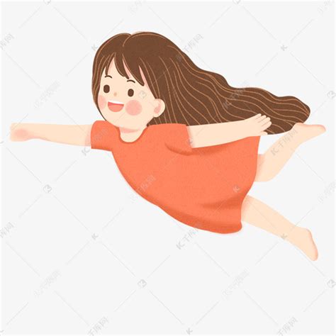 飞起来的可爱小女孩免扣图素材图片免费下载-千库网