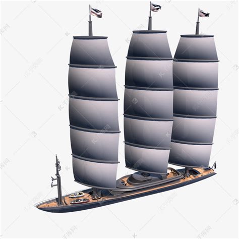 大型帆船游艇素材图片免费下载-千库网
