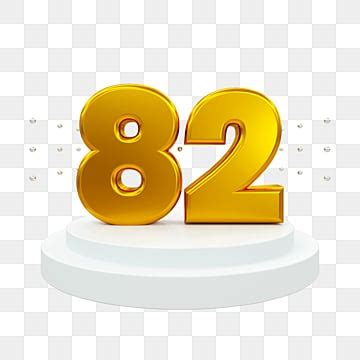 "Numeral 82, eighty two, isolated on white background, 3d render" Stock ...