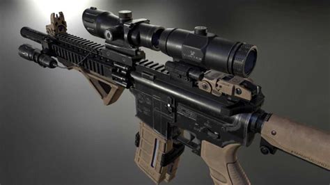 高清装备渲染图：M4战术武器_腾讯视频