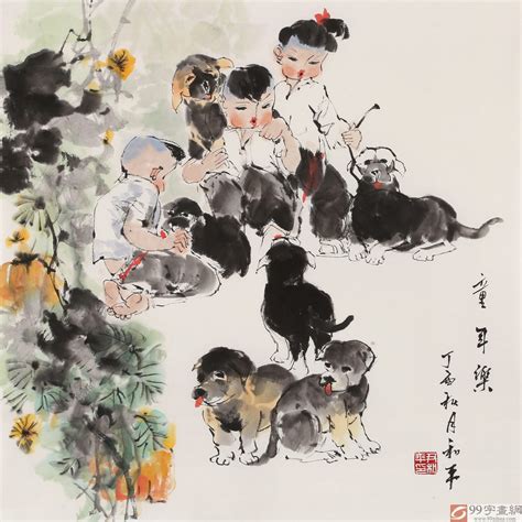 童年的水墨画街头读书,童年水墨画,童年读书_大山谷图库