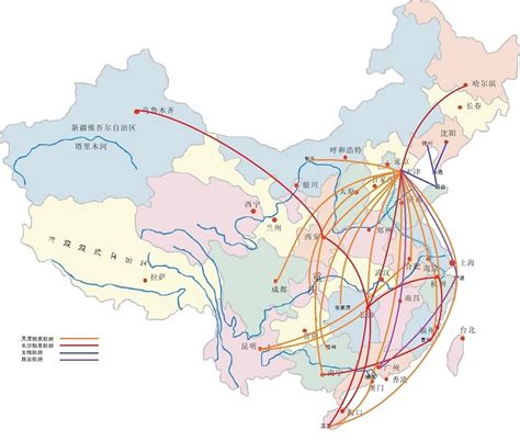 中国航空线路图电子版下载-中国航空线路图高清版大图 - 极光下载站
