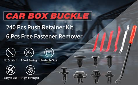 240 Pcs Push Retainer Kit and 5 Pcs Free Fastener Remover, Assortment ...