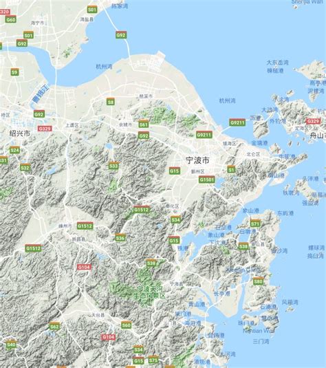 宁波旅游地图图片