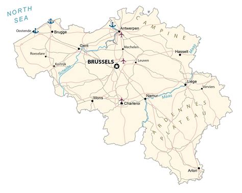 比利时地图 - 比利时卫星地图 - 比利时高清航拍地图