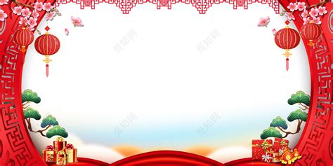 烟花灯笼红色新年节日背景背景图片素材免费下载_熊猫办公
