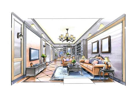 室内手绘效果图|空间|家装设计|调色板22 - 原创作品 - 站酷 (ZCOOL)