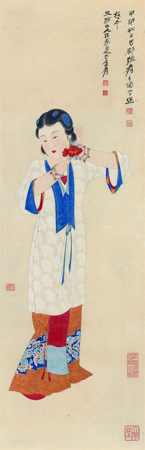 张大千仕女图图片