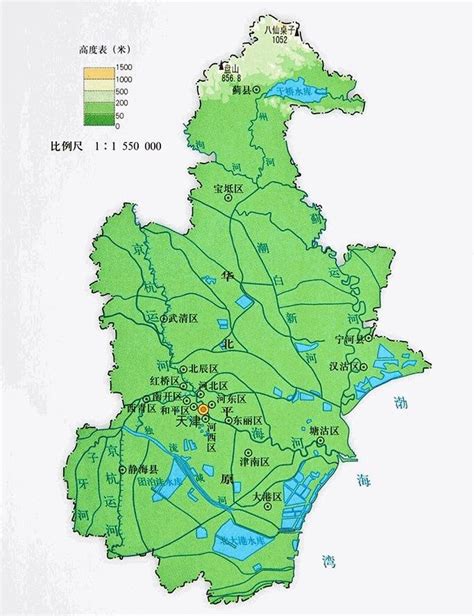天津地形图图片
