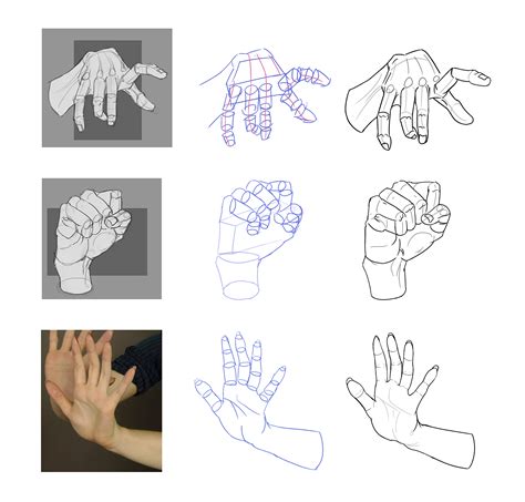 超全人物手部特写手绘绘画教程素材 详细演示各种手部动作结构形态[ 图片/18P ] - 优艺星
