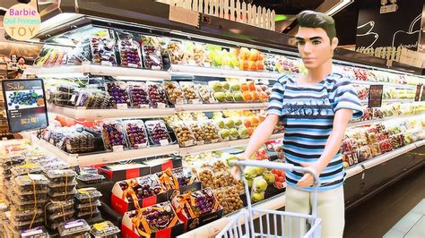 芭比娃娃超市玩具，肯推购物车超市购物买食材_高清1080P在线观看平台_腾讯视频