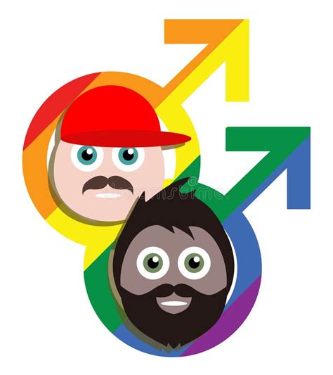 Cartoon Gay Guys stock illustration. Illustration of together - 54565831
