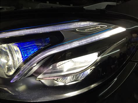 新奔驰E级低配改装高配多光束几何LED大灯_易车