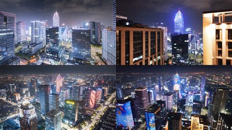宁波南部商务区夜景图片素材