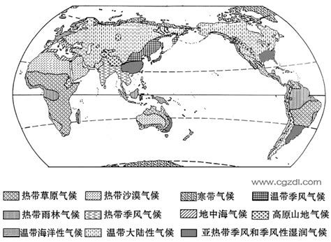 世界气候类型图图片