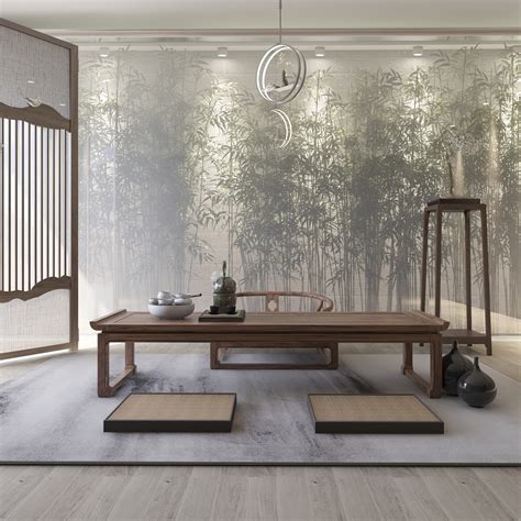 新中式实木茶桌椅组合现代禅意功夫茶艺泡茶台茶楼茶室家具定制-美间设计