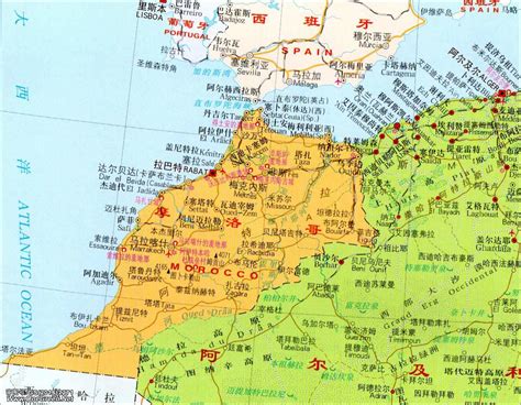 摩洛哥地图图片