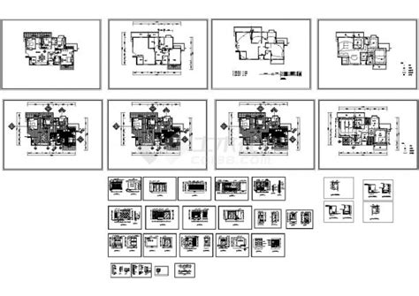 吉林某家居住宅装饰设计施工CAD全套图纸_住宅小区_土木在线