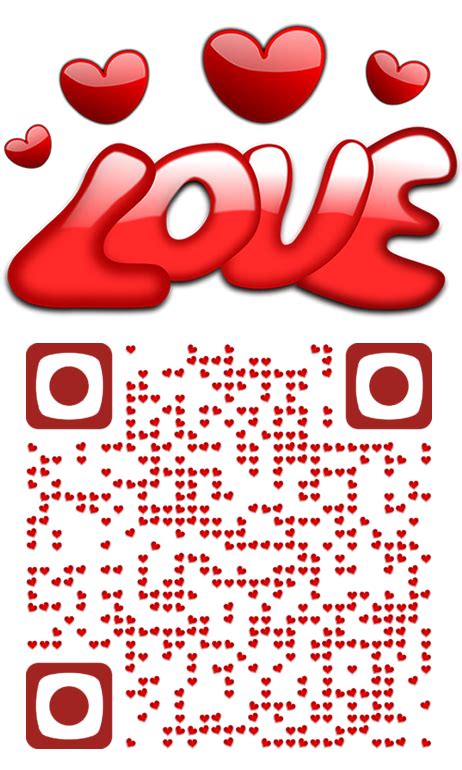 love 情人节 2.14 爱情 love 示爱 告白 爱心 红心 桃心二维码模板 源代码设计二维码创意模板 -设计号