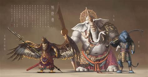 中国神话人物系列：西游记-狮驼岭合集_大风大风-站酷ZCOOL