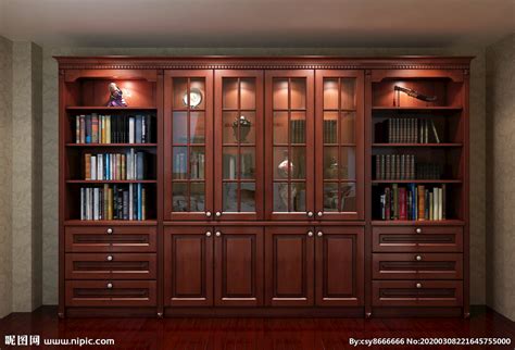 简约现代书柜书橱储物柜子置物柜现代原木色组合书柜|空间|室内设计|憨豆小姐 - 原创作品 - 站酷 (ZCOOL)