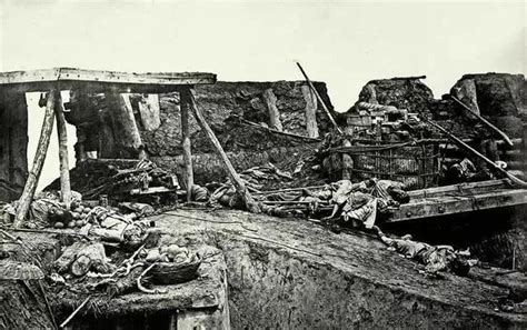 第二次鸦片战争老照片：清军将士战死炮台，英法联军城中烧杀抢掠__凤凰网